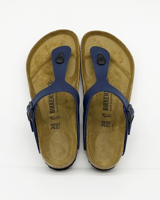 Birkenstock klapki Gizeh 0143621 granatowe - regular fit