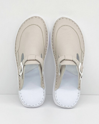Buty medyczne klapki damskie Eldan KD MED 72 beżowe, tęgość G