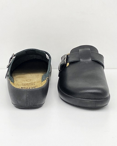 czarne klapki scholl Nilla Buckle