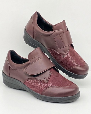 Buty damskie na haluksy Comfortabel 940382-41 — bordowe, regulowana tęgość H-K