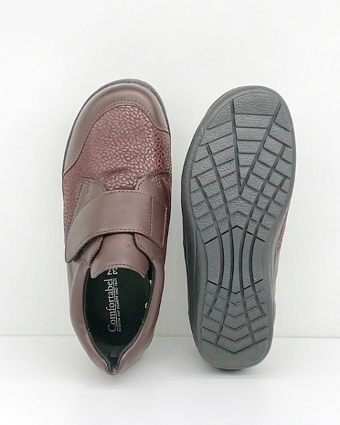 Buty damskie na haluksy Comfortabel 940382-41 — bordowe, regulowana tęgość H-K