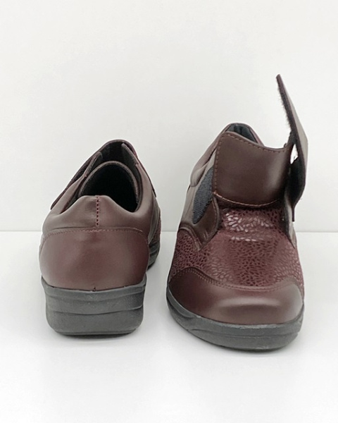 Buty damskie na haluksy Comfortabel 940382-41 — bordowe, regulowana tęgość H-K
