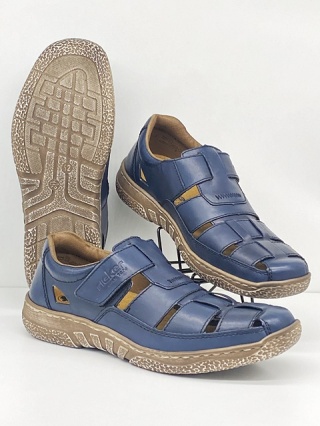 Rieker buty męskie 03578-14 granatowe sandały zabudowane, tęgość G 1/2
