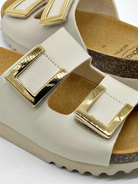 Scholl klapki Monterey 2 straps F31554 1030 j.beżowy, regulowana tęgość F-G