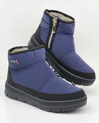 Kredo 2392 granatowe damskie buty na zimę, tęgość H