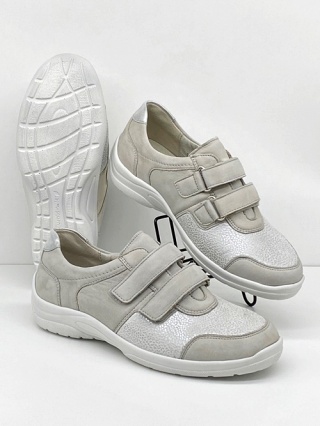 Buty Waldlaufer 312H01 400 013 Hesna szare półbuty damskie, regulowana tęgość H