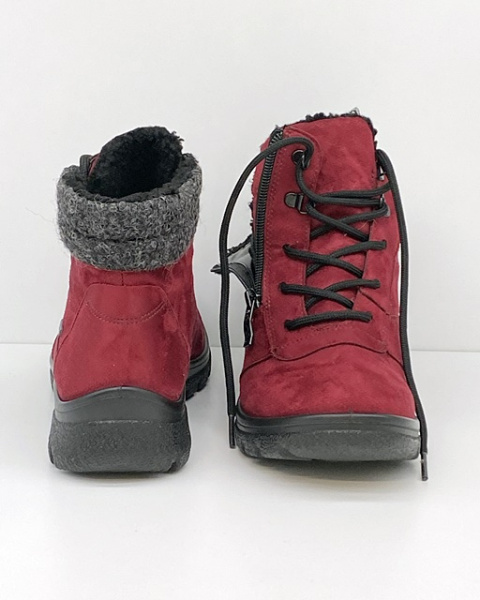 Ara Saas 12-49309 czerwone, botki zimowe, membrana GORE-TEX, tęgość G