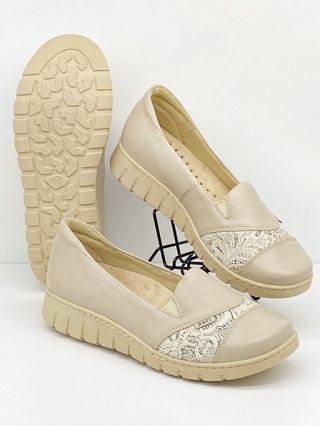 Axel 1959 bezowe buty damskie na haluksy, tęgość H