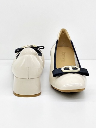 Eleganckie buty na wesele czółenka Loretta Vitale W5308 beżowe, tęgość G normalna