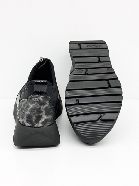 Remonte D2V01-04 czarne sneakersy z zamkiem, tęgość G1/2