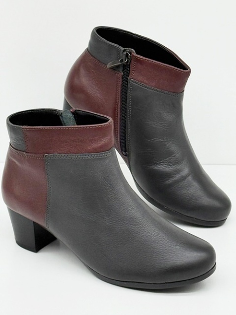 Alpina botki bordowe