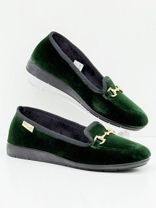 Pantofelki damskie Grunland Texi PA1268-57 zielone, wąskie, tęgość F