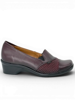 Eleganckie buty Axel Comfort 1330 rubin elastico, tęgość G 1/2, stopa normalna z haluksem