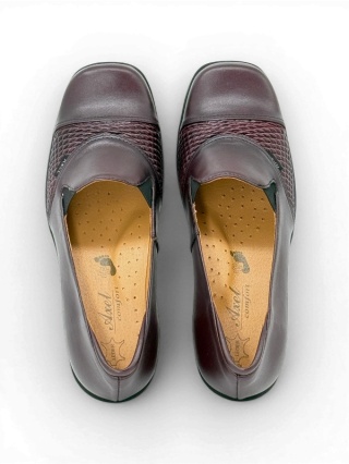 Eleganckie buty Axel Comfort 1330 rubin elastico, tęgość G 1/2, stopa normalna z haluksem