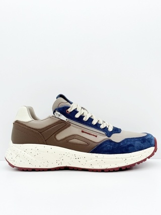 Męskie buty zdrowotne Waldlaufer H-Pablo 985001 101 230 blue taupe, tęgość H