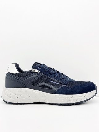 Męskie sneakersy zdrowotne Waldlaufer H-Pablo 985001 104 217 marine, tęgość H