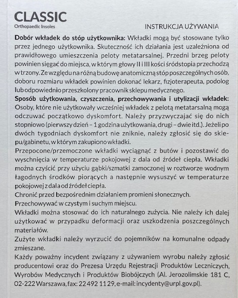 wkładki classic