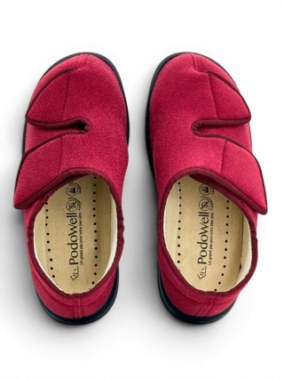Buty rehabilitacyjne Podowell Athos Bordo, na rzepy, elastyczne, tęgość N