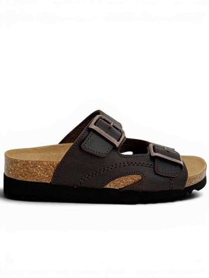 Klapki Scholl Moldava F23008 2274 Dk brown Rose Gold, regulowana tęgość F