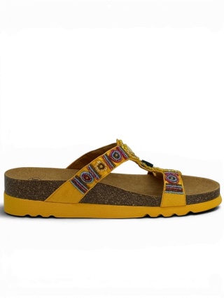 Klapki w stylu boho Scholl New Bogota MF26607 tangerine, tęgość G