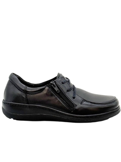 Buty Kosela Medic Axel 1862 czarne lico, szerokie półbuty damskie, tęgość H+