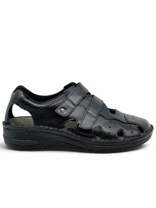 Sandały damskie Berkemann Larena Tec-Pro 09310-875 czarne, regulacja tęgości G-H-J