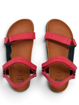Scholl sandały zdrowotne Heaven MF23009 1051 red, regulowana tęgość E-F-G