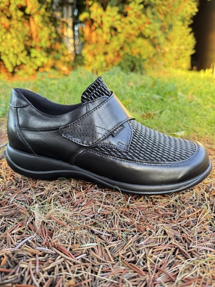 Buty na haluksy damskie Axel 1397 Elastico czarne, poszerzona tęgość H-J