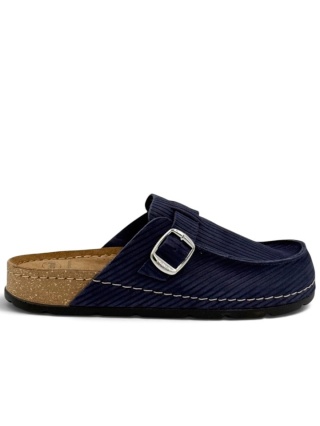 Szerokie klapki damskie Scholl Bora Moccasin MF01382 1040 granatowe, tęgość H