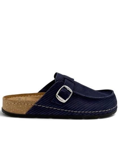 Szerokie klapki damskie Scholl Bora Moccasin MF01382 1040 granatowe, tęgość H