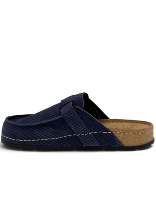 Szerokie klapki damskie Scholl Bora Moccasin MF01382 1040 granatowe, tęgość H