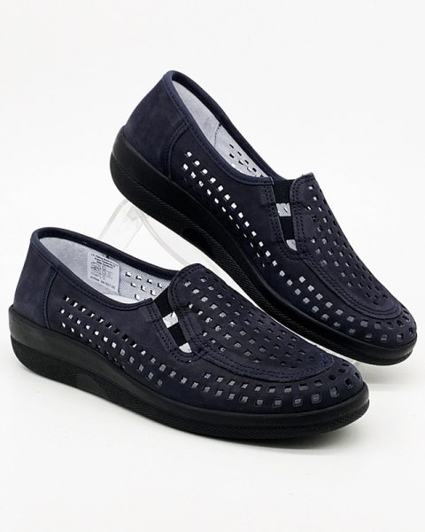 Ażurowe półbuty damskie Comfortabel 941637 5-navy