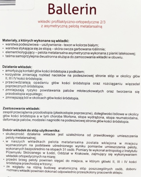 Kaps Ballerin wkładka 2