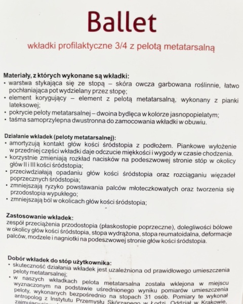 Wkładki Kaps Ballet 2