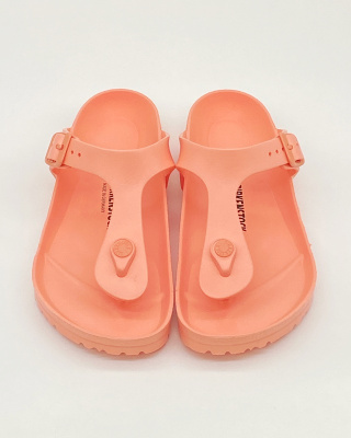 Wyprzedaż Birkenstock Gizeh EVA Coral Peach 1022453, regulacja tęgości G-H-J-K