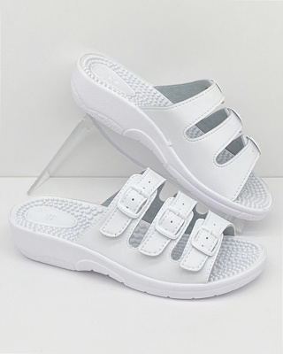 Klapki fakirki Sanital Flex KF-03 białe, tęgość regulowana F-G-H