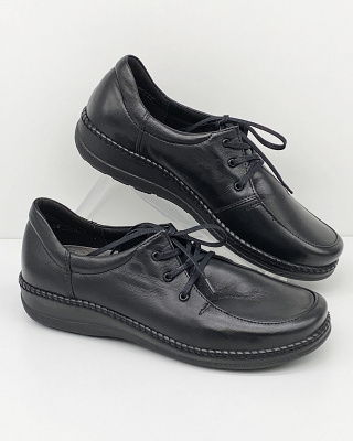 Buty Kosela Medic AXEL 1407 czarne skórzane półbuty damskie, tęgość H-J-K, szerokie