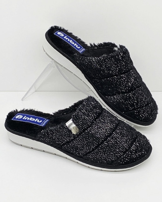 Damskie pantofle domowe Inblu LB95 nero , tęgość H