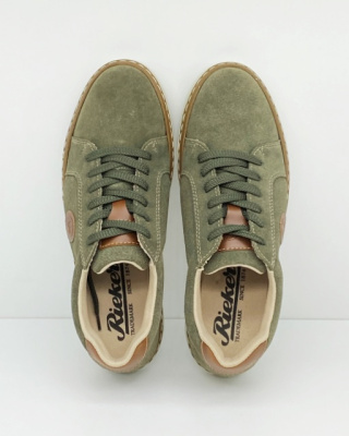 Męskie półbuty sportowe Rieker B4943-54 oliwkowe, tęgość G-H