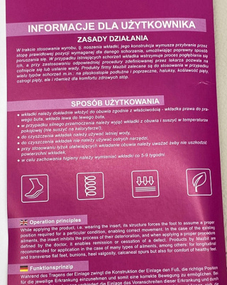 Wkładki ortopedyczne przeciw wykoślawianiu obuwia Mazbit Pro Med 10 mm Medic Line