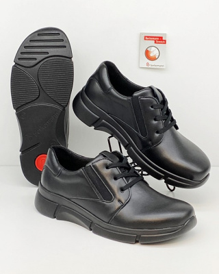 Berkemann 05140-949 Dilia czarne, półbuty damskie Stretch, tęgość H-J
